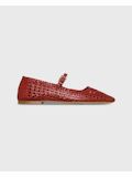Ann Mashburn Handwoven Mary Jane in Red Leather