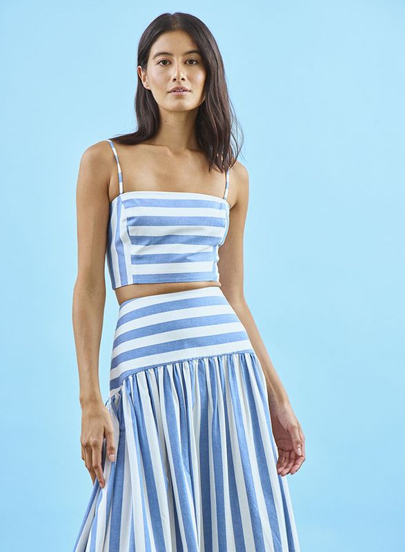 Hunter Bell Pepper Top in Sailing Stripe