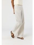 Ann Mashburn Frankie Cropped Pant in Ivory/Blue Crinkled Stripe