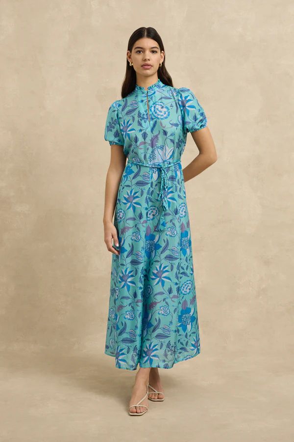 Hannah Oceanus Dress in Shellflower Blue