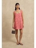 Hannah Mia Mini Dress in Brocade Fuchsia