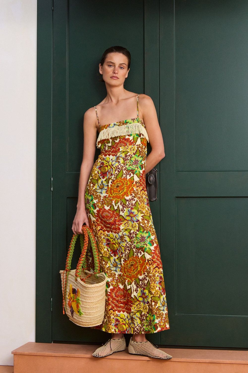 Alemais Lana Square Neck Day Dress in Multi