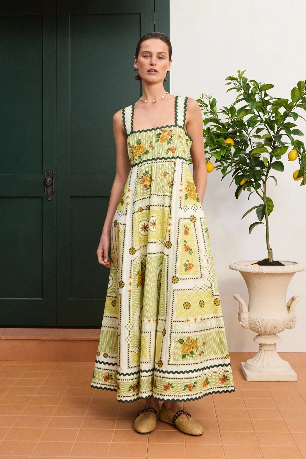 Alemais Dixie Summer Dress in Citrus