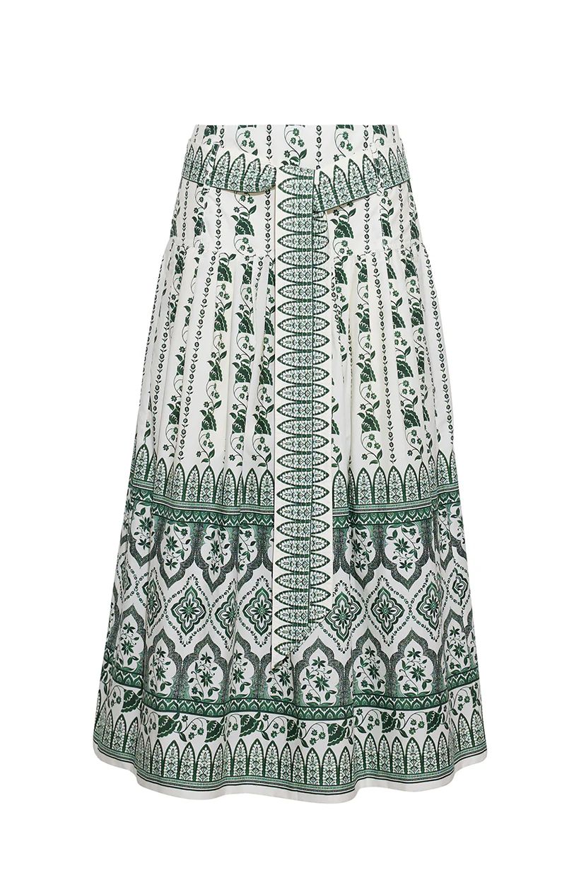 Cara Cara Jiya Skirt in Vining Flora Green