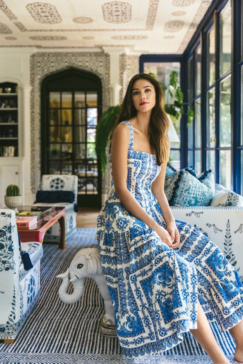 Cara Cara Margarita Dress in Hudson Scarf Sky