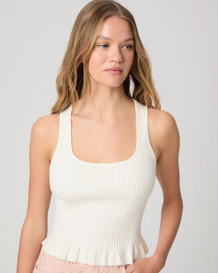 Paige Bronwyn Tank in Ivory