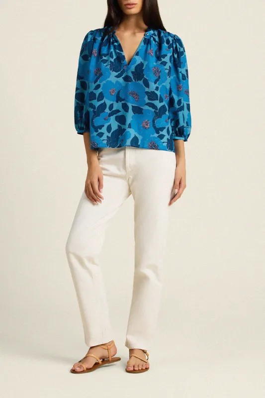 Trovata Orly Blouse in Lago Floral