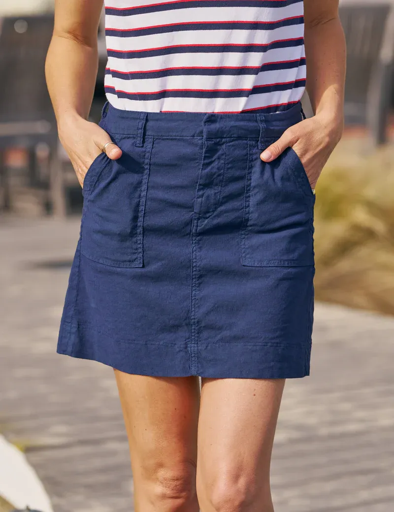 Frank &amp; Eileen Jameson Skirt in Summer Navy