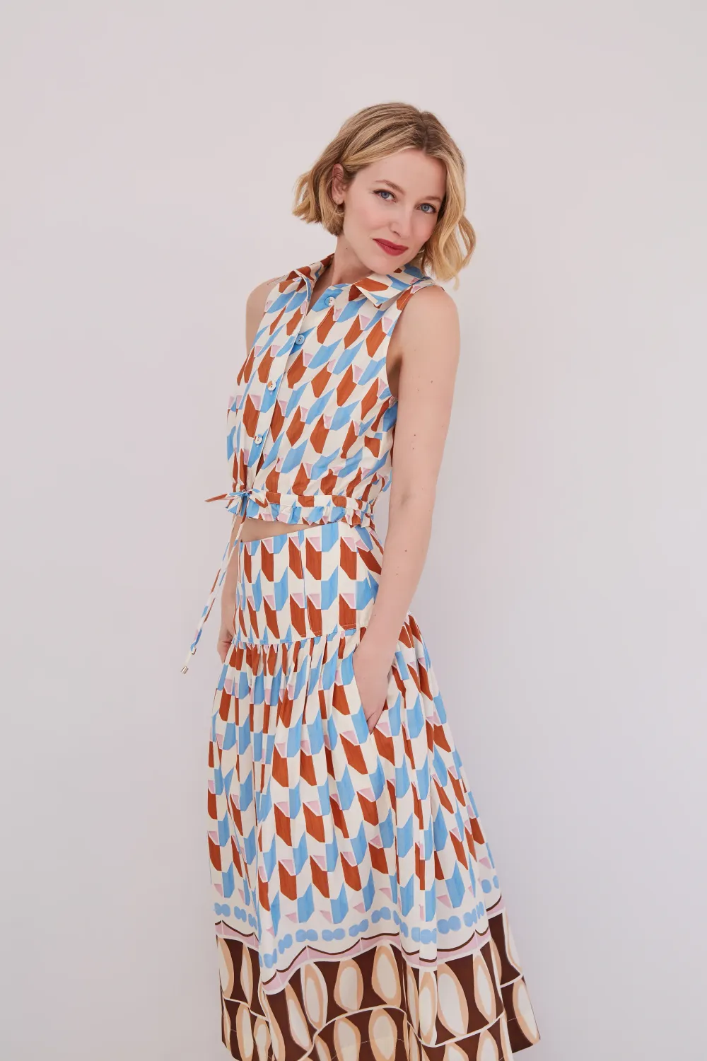 Cara Cara Hannah Top in Talavera Tile Ivory