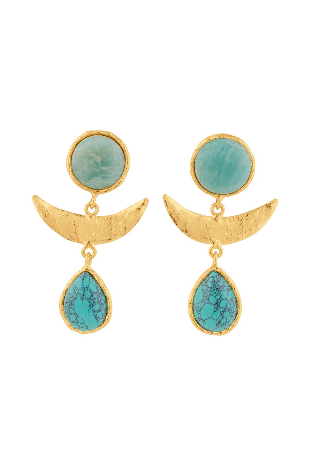 Sylvia Toledano Sunset Earrings in Amazonite &amp; Turquoise
