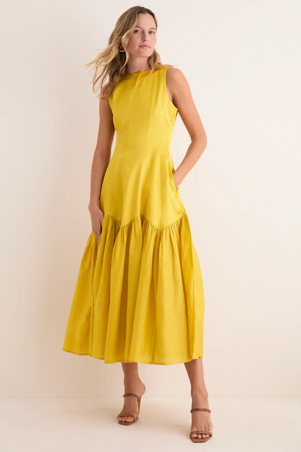 LoveBirds Nira Dress in Mustard Yellow