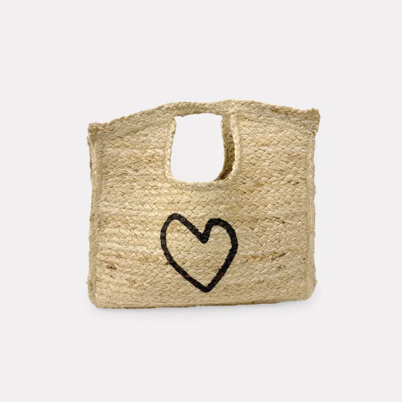 Kerri Rosenthal Imperfect Heart Jute Tote