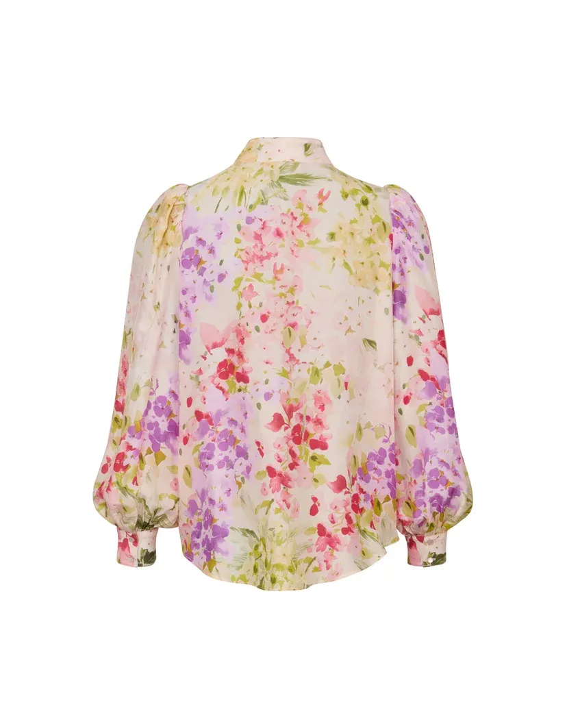 Bytimo Striped Organza Blouse in Blush Dream