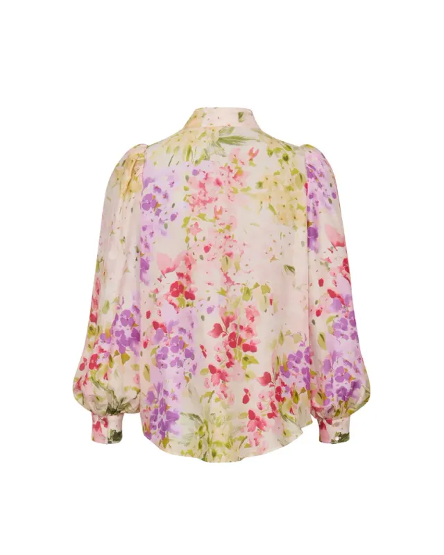 Bytimo Striped Organza Blouse in Blush Dream