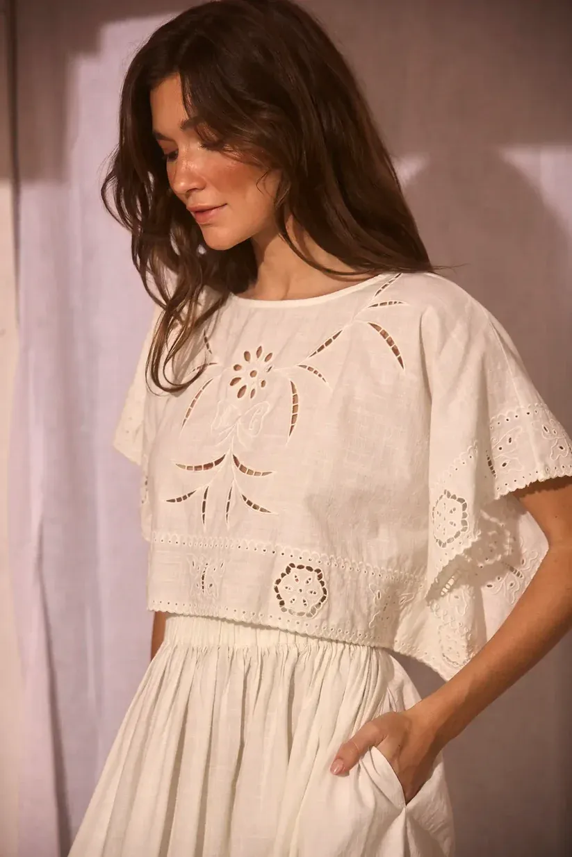 Hunter Bell Keira Top in White