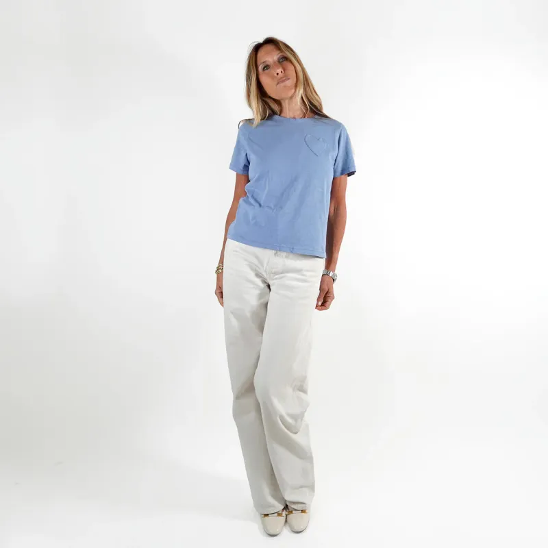 Kerri Rosenthal Slub Tee in Solvang Blue