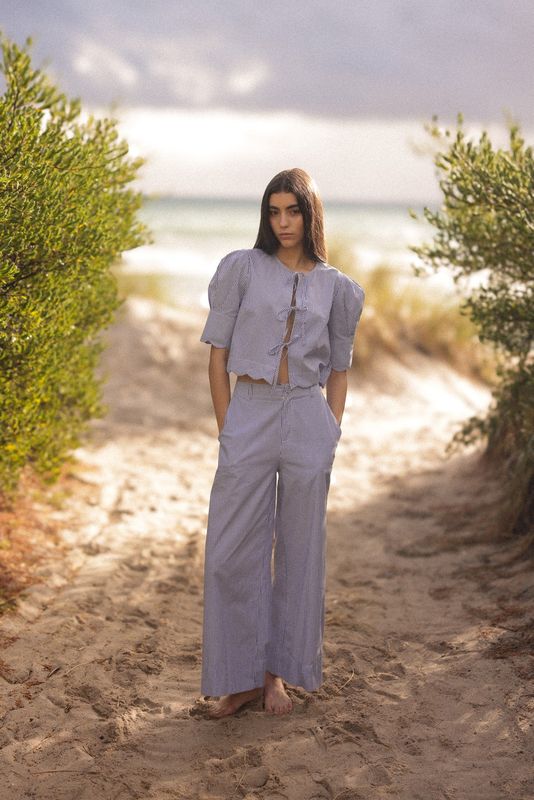 Sister Sister Portofino Pant in Blue/White Stripe