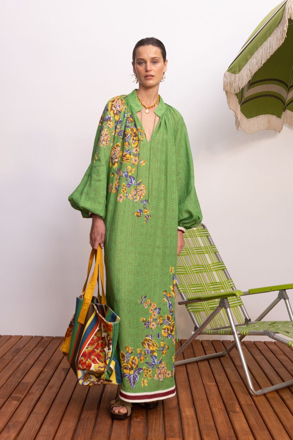 Alemais Phyllis Midi Dress in Green