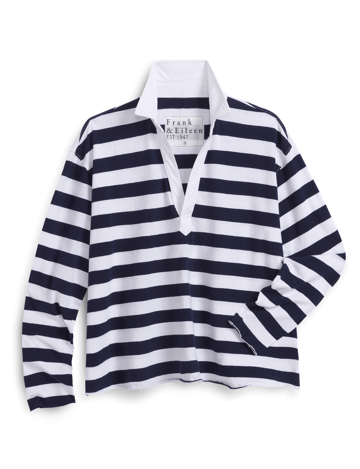 Frank &amp; Eileen Patrick Popover Henley in Nautical Stripe