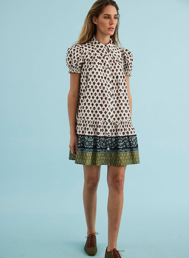 Hunter Bell Drifter Mini Dress in Thistle &amp; Vine Cream