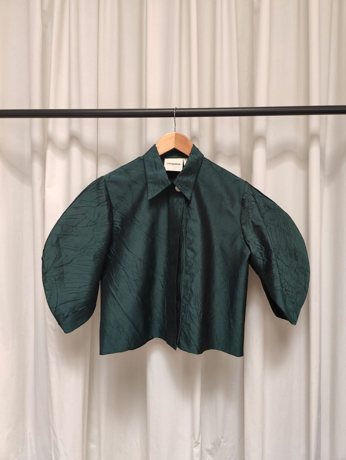 Love Birds Guilia Top in Bottle Green
