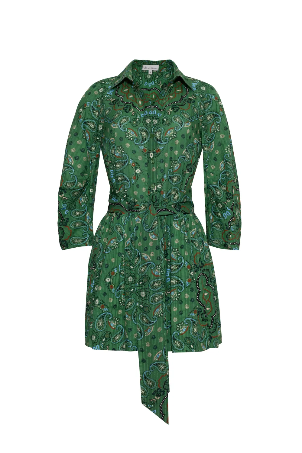 Cara Cara Raya Mini Dress in Bandana Green