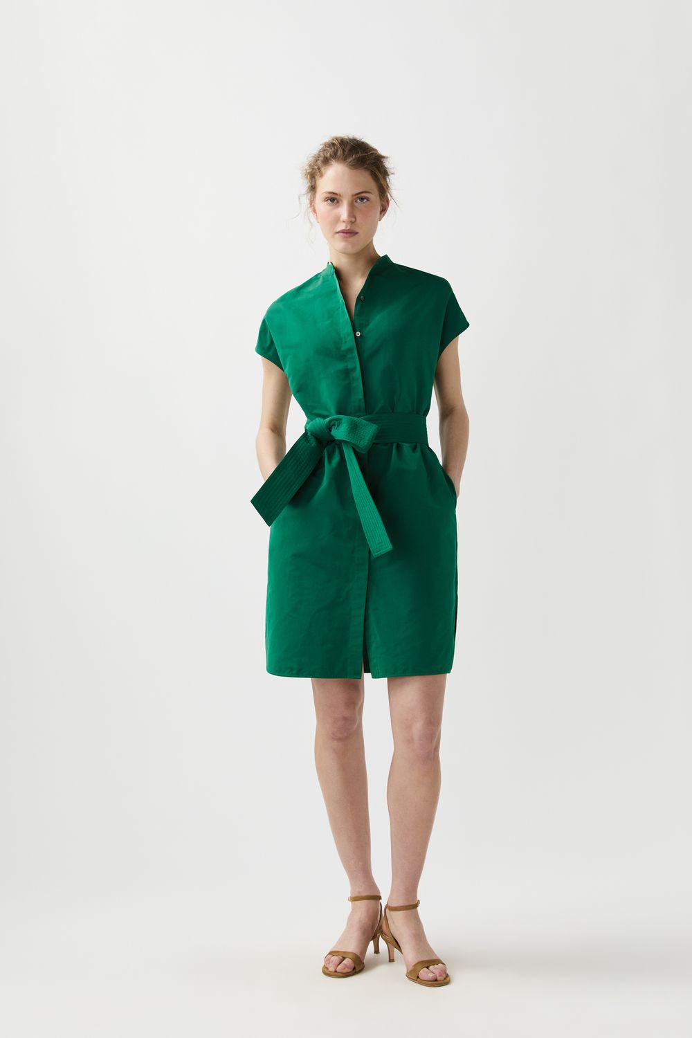 Ann Mashburn Atelier Shirtdress in Evergreen