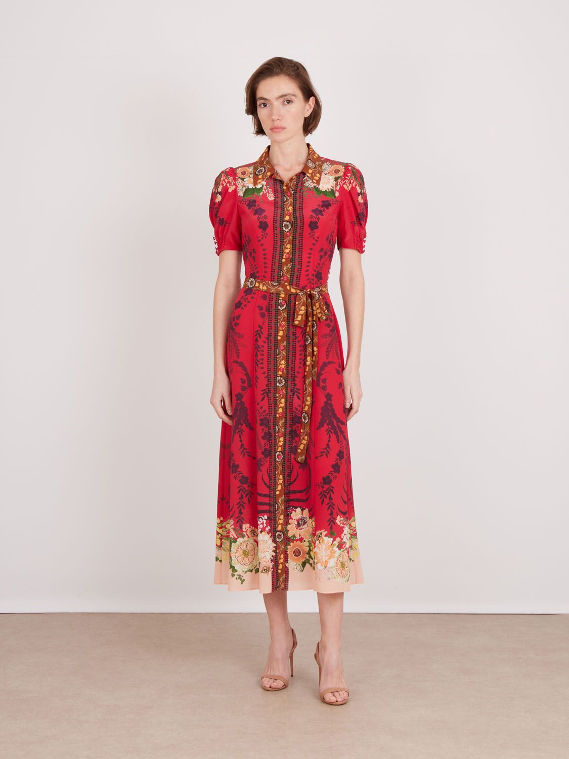 Saloni Vanessa-D Dress in Aster Border