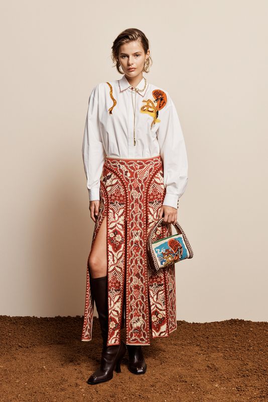 Alemais Kenny Skirt in Red
