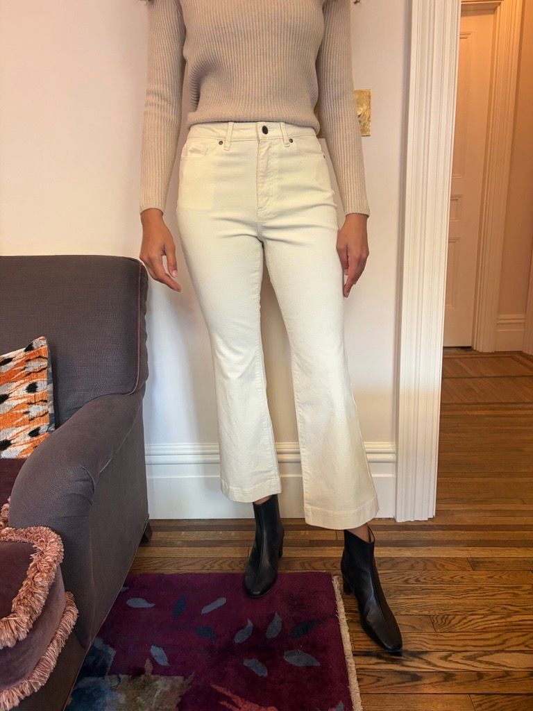 Ann Mashburn Kendall Flare in Ivory Corduroy
