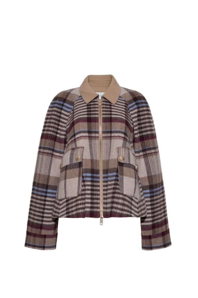 Cara Cara Andrew Jacket in Pima Plaid Tan