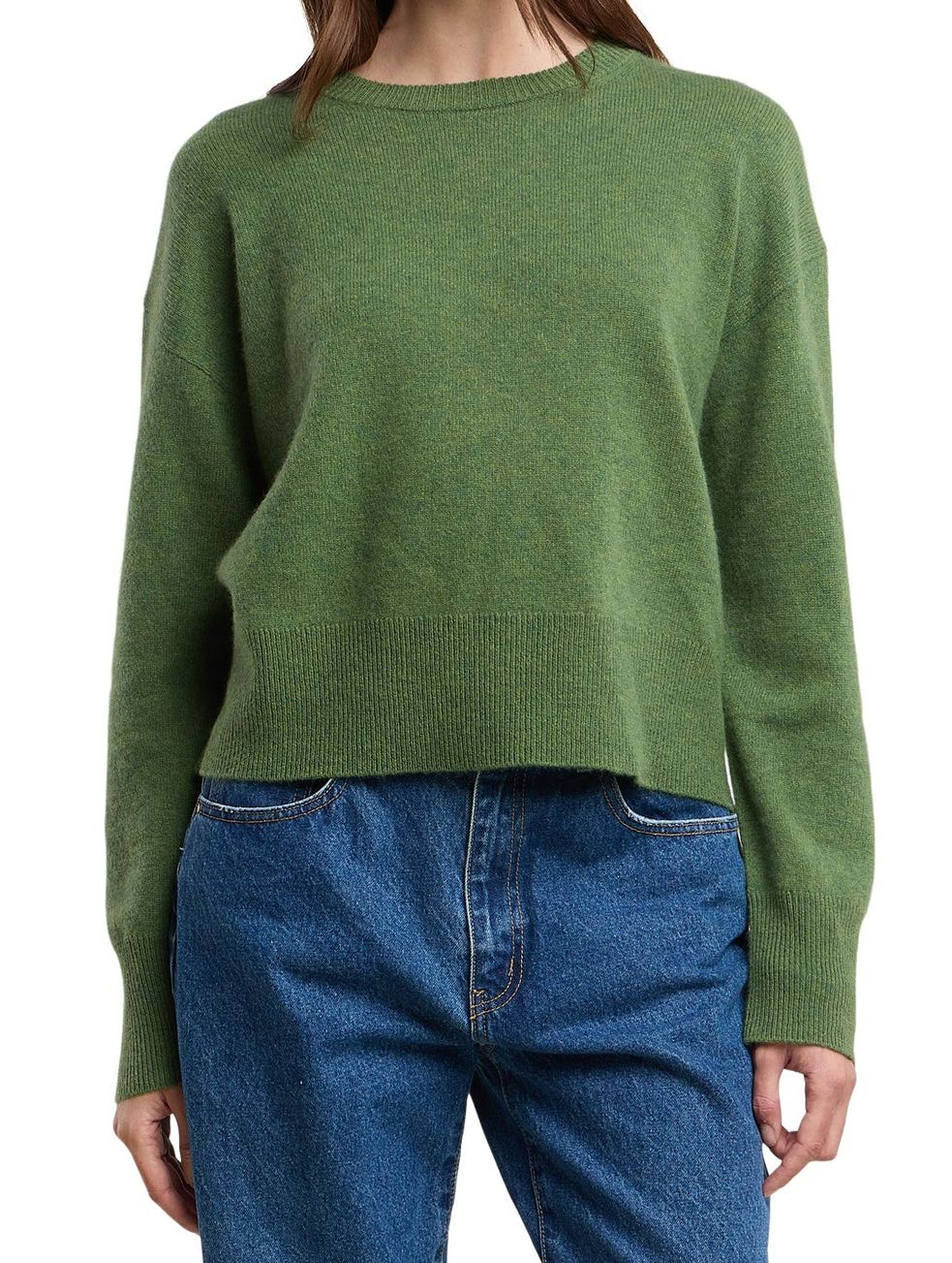 Velvet Alba Sweater in Moss