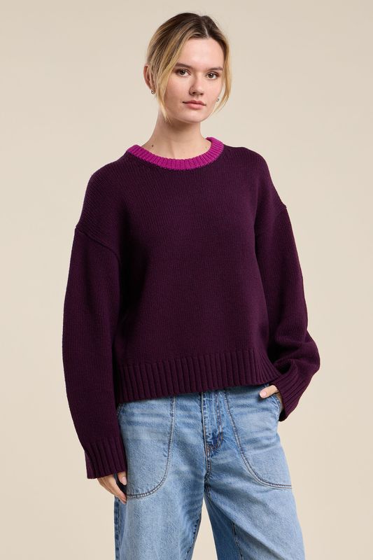 Velvet Calen Sweater in Plum