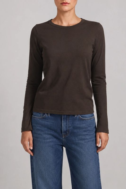Velvet Lizzie Tee in Mole