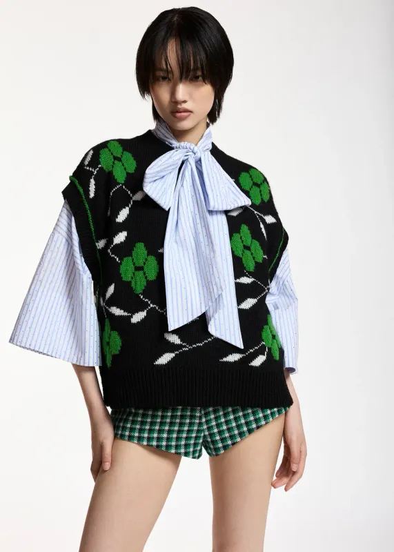 Essentiel Karre Jacquard Pullover in Combo3 Black