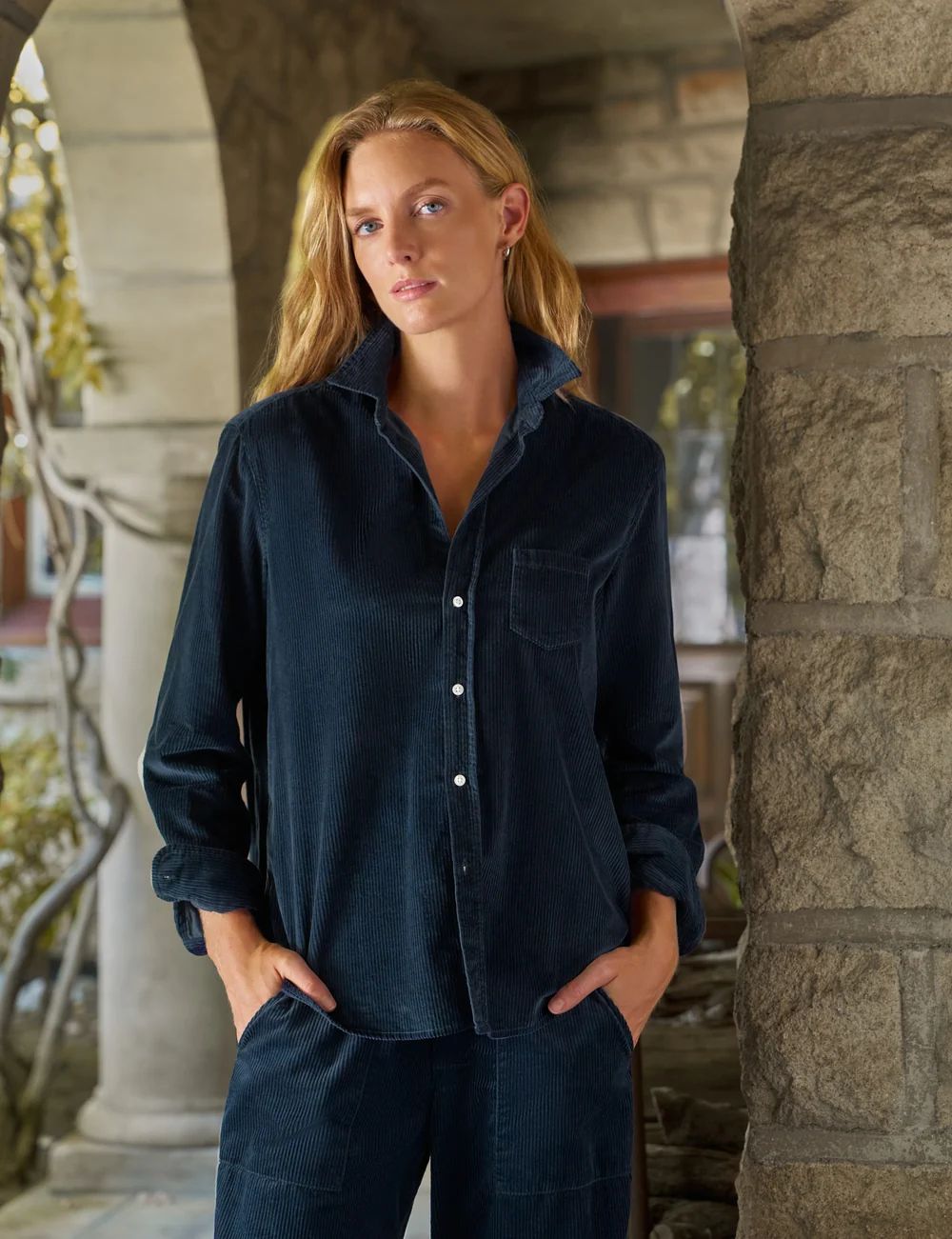 Frank &amp; Eileen Eileen in Classic Navy Corduroy