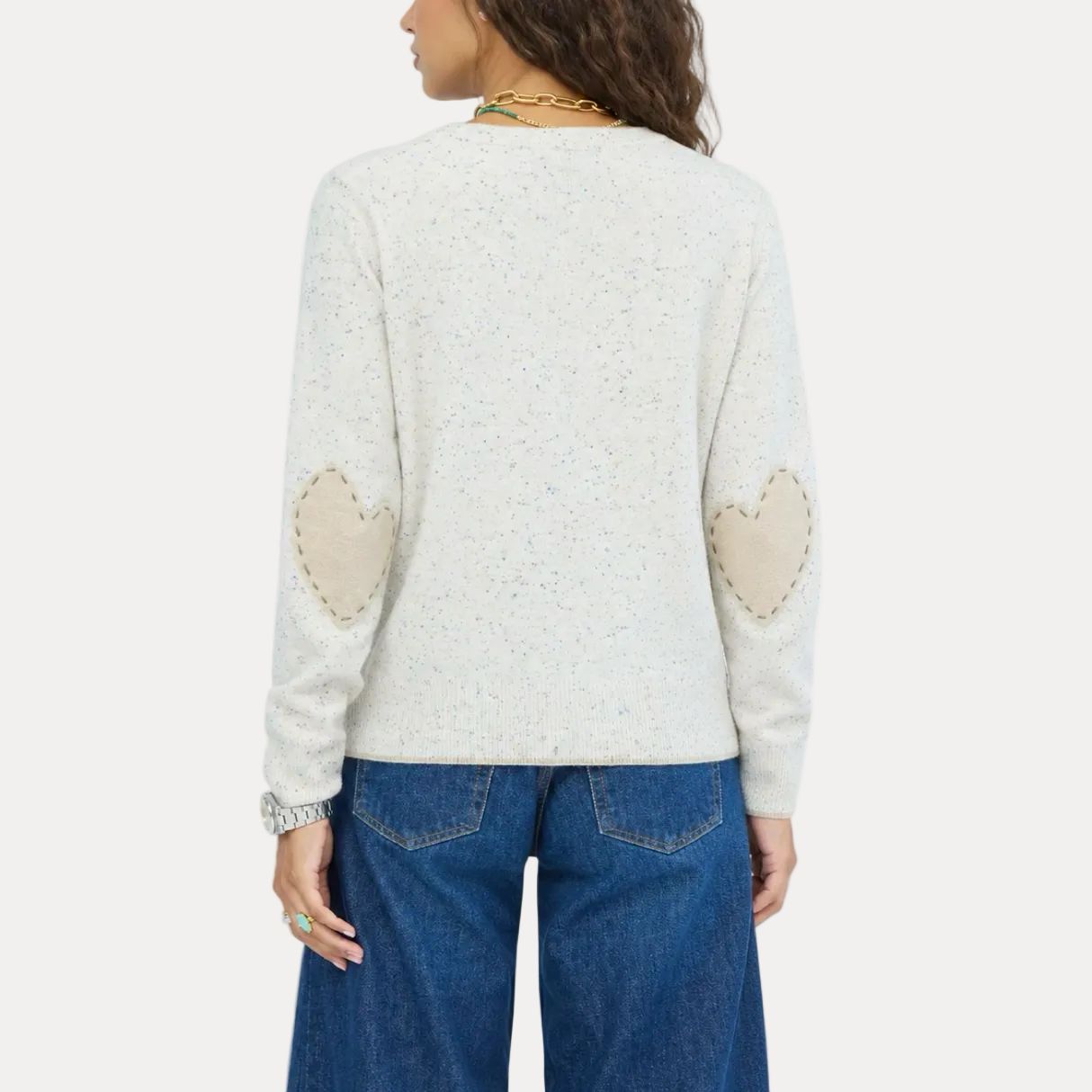 Kerri Rosenthal Patchwork Pullover Sweater in Natural
