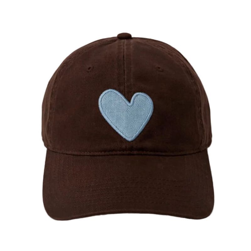 Kerri Rosenthal Imperfect Heart Hat in Cocoa Chambray