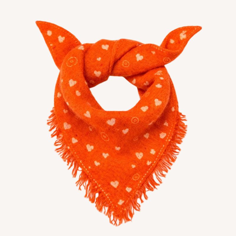 Kerri Rosenthal Cashmere Bandana in Tomato