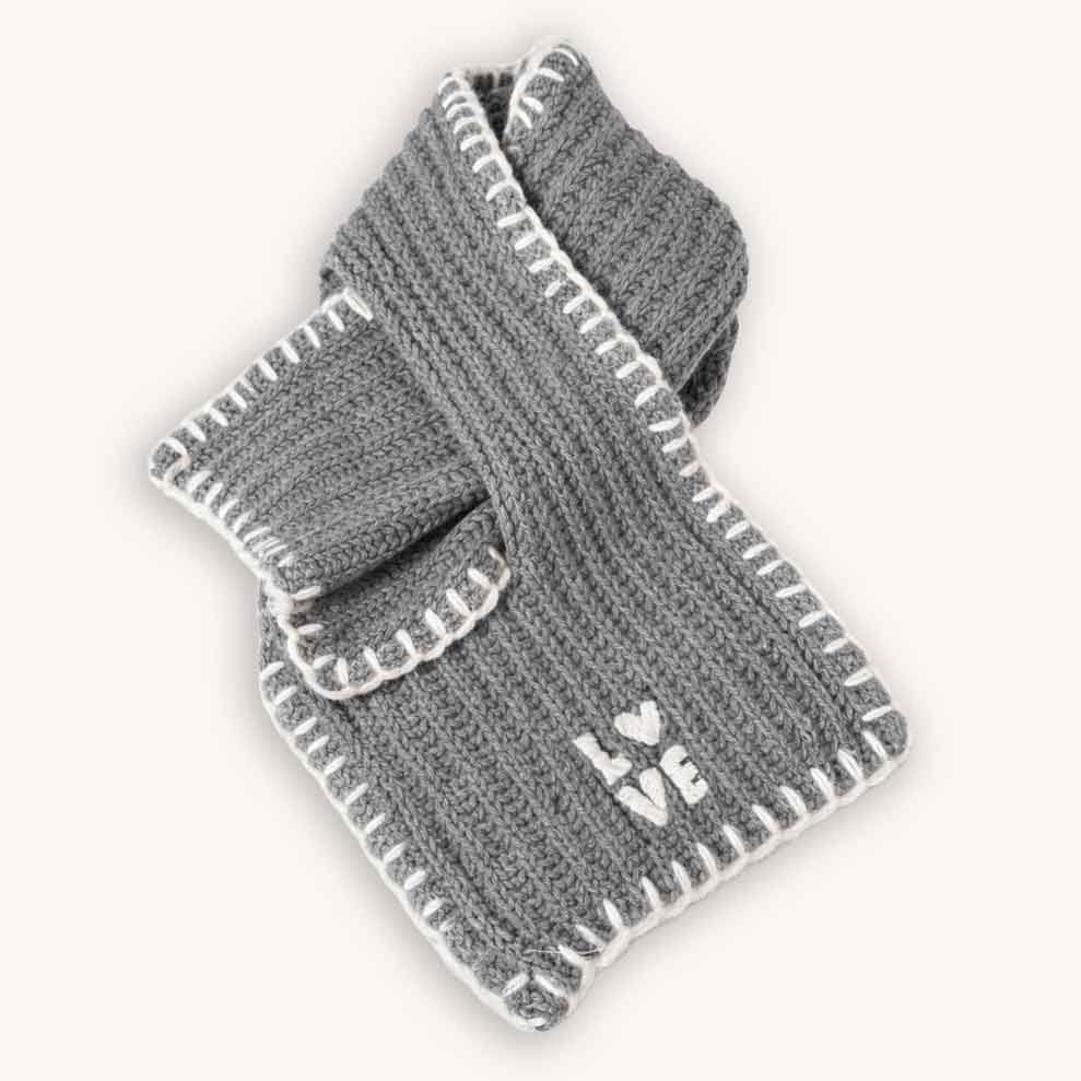 Kerri Rosenthal Loved Square Loop Scarf in Smoke