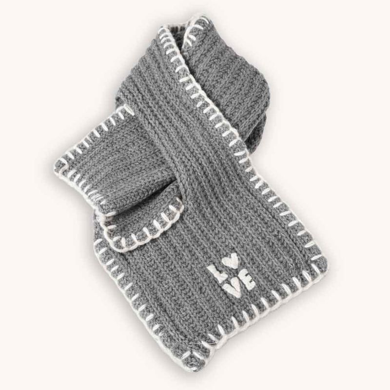 Kerri Rosenthal Loved Square Loop Scarf in Smoke