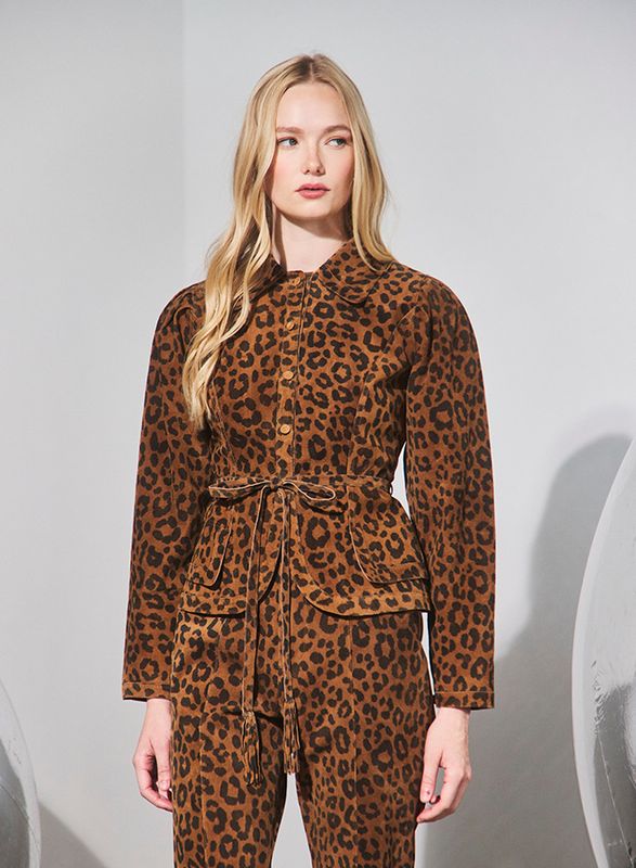Hunter Bell Murphy Jacket in Soho Leopard Camel
