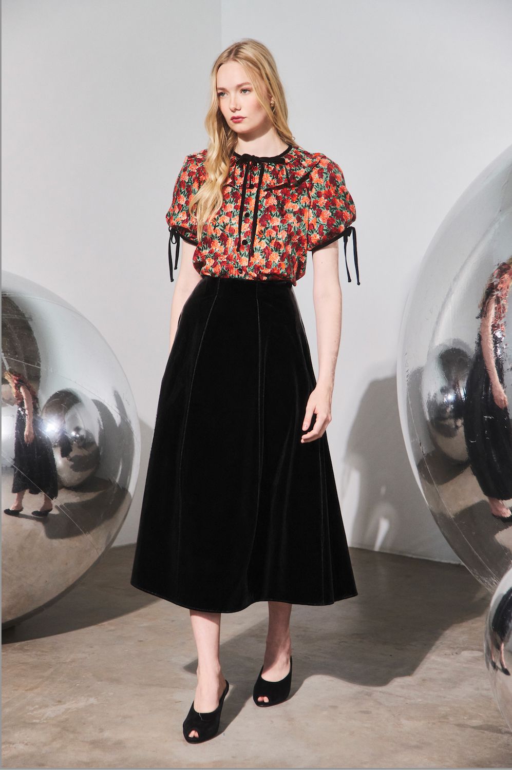 Hunter Bell Atlyn Skirt in Velvet Onyx