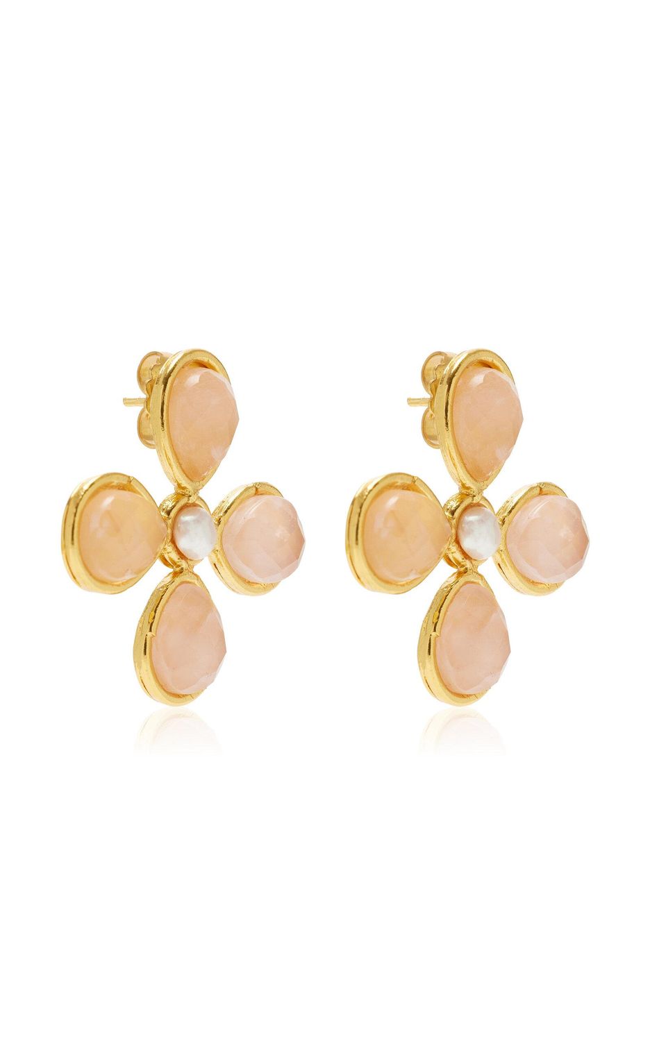 Sylvia Toledano Pansy Earrings in Pink Quartz