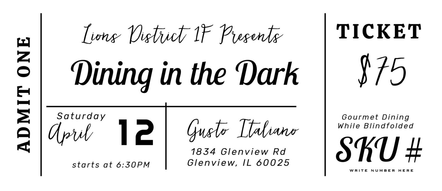 Dining in the Dark ticket 17