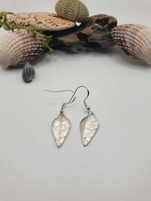 Silver Leaf Earrings 