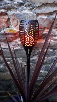 Dancing Flame Tiki Solar Torch 96 LED  Outdoor Light