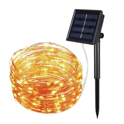 100 LED Solar Fairy Lights 33 feet 8 Modes Copper Wire