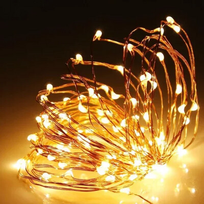 100 LED Solar Fairy Lights 33 feet 8 Modes Copper Wire