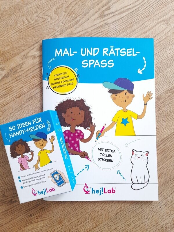 Handy-Helden Set: Spiel & Mal- und Rätselbuch